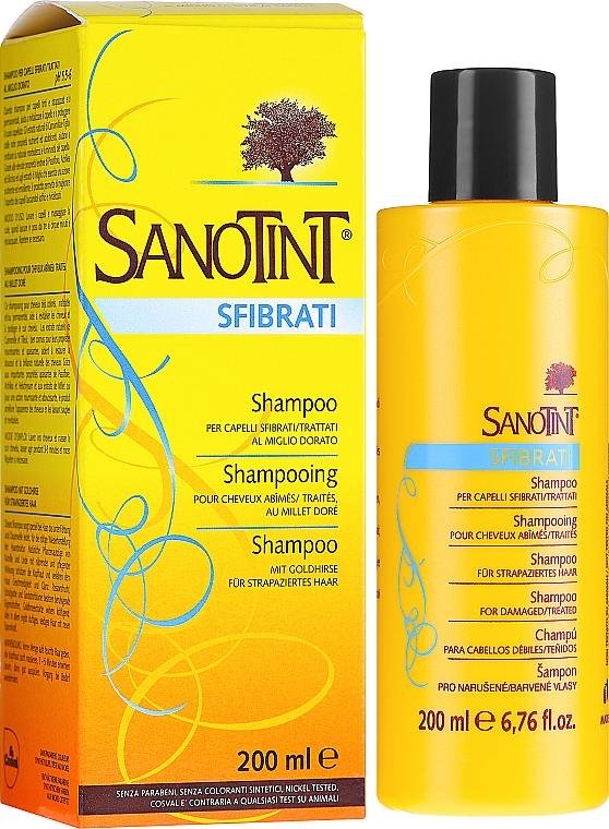 Shampoo mit Goldhirse für strapaziertes Haar - SanoTint — Bild N1