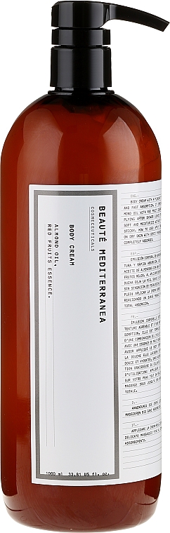 Feuchtigkeitsspendende Körpercreme mit Mandelöl und Fruchtessenz - Beaute Mediterranea Almond Oil With Red Fruits Essence — Bild N3