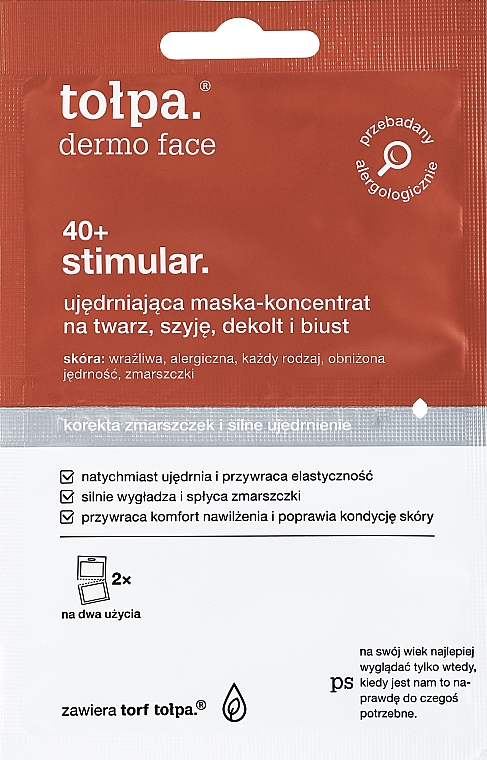 Stimulierende Gesichtsmaske - Tolpa Dermo Face Stimular 40+ Mask — Foto N1
