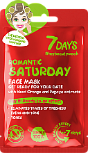 Düfte, Parfümerie und Kosmetik Feuchtigkeitsspendende Gesichtsmaske mit Orangen- und Papaya-Extrakt - 7 Days Romantic Saturday
