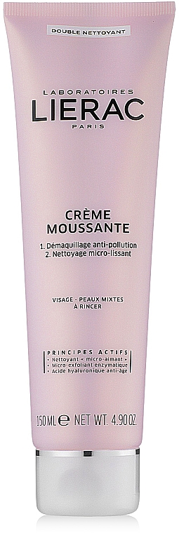 Schäumende Gesichtsreinigungscreme - Lierac Double Nettoyant Creme Moussante