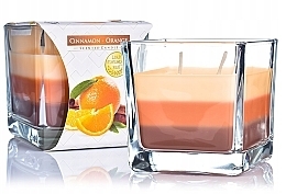 Düfte, Parfümerie und Kosmetik Duftende dreischichtige Kerze im Glas Zimt und Orange - Bispol Scented Candle Cinnamon & Orange