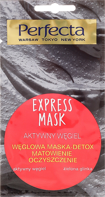 Gesichtsmaske mit Aktivkohle und grünem Ton - Perfecta Express Mask — Bild N1
