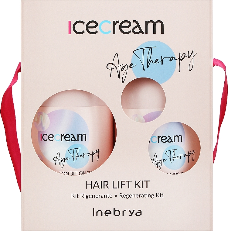 Haarpflegeset - Inebrya Ice Cream Age Therapy Hair Lift Kit Set (Haarshampoo 300ml + Conditioner 300ml) — Bild N1