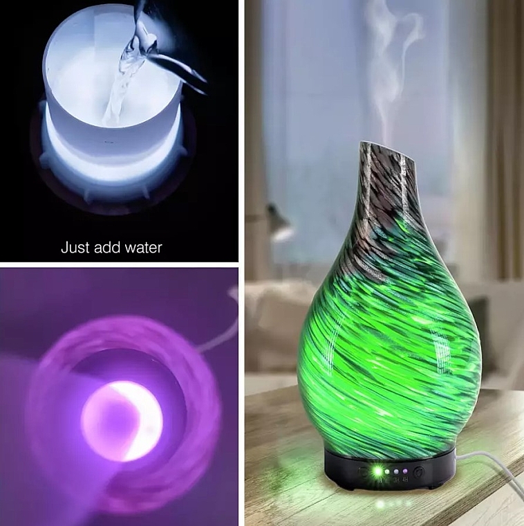 Elektrischer Aromadiffusor - Rio-Beauty Olia Glass Aroma Diffuser Humidifier & Night Light — Bild N2