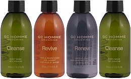Körperpflegeset - Grace Cole GC Homme Grooming Bathing Line Up (Duschgel 2x150ml + Haar- und Bartwäsche 150ml + Lotion 150ml) — Bild N3