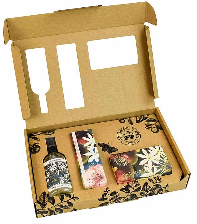 Handpflegeset - The English Soap Company Kew Gardens Jasmine Peach Hand Care Gift Box  — Bild N2