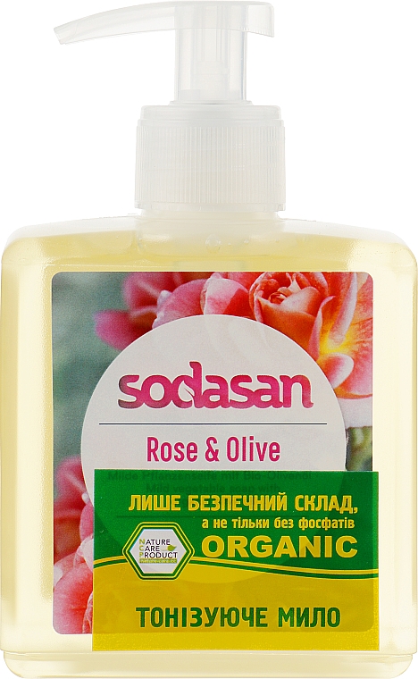 Flüssigseife Rosen- und Olivenöl - Sodasan Liquid Rose-Olive — Bild N3
