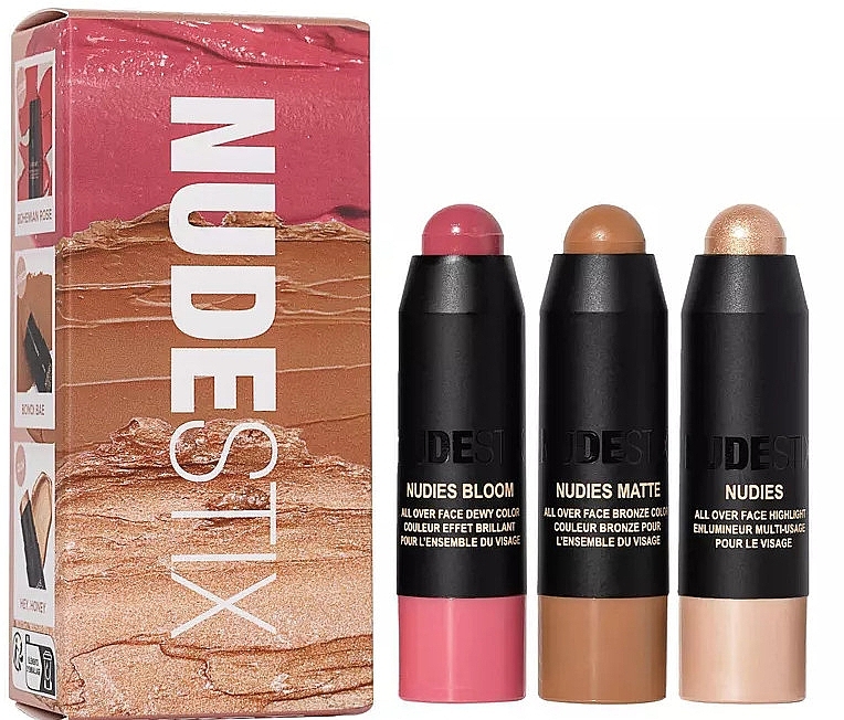 Set - Nudestix Mini Roses & Honey Blush Kit (blush/3x1.8g)	 — Bild N2