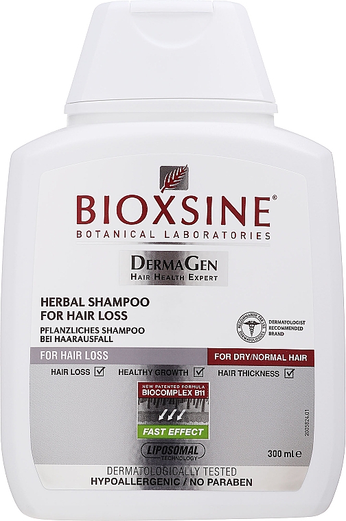 Pflanzliches Shampoo gegen Haarausfall für normales und trockenes Haar - Biota Bioxsine Shampoo — Bild N1