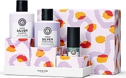 Nagellack-Set - Maria Nila Sheer Silver Gift Box (shamp/350ml + cond/300ml + h/oil/30ml) — Bild N1