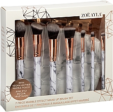 Düfte, Parfümerie und Kosmetik Make-up Pinselset mit Kosmetiktasche Marmor 7 St. - Zoe Ayla Cosmetics Makeup Brush Set