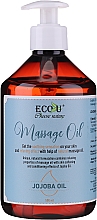 Düfte, Parfümerie und Kosmetik Pflegendes Massageöl mit Jojobaöl und Vitamin E - Eco U Jojoba Massage Oil