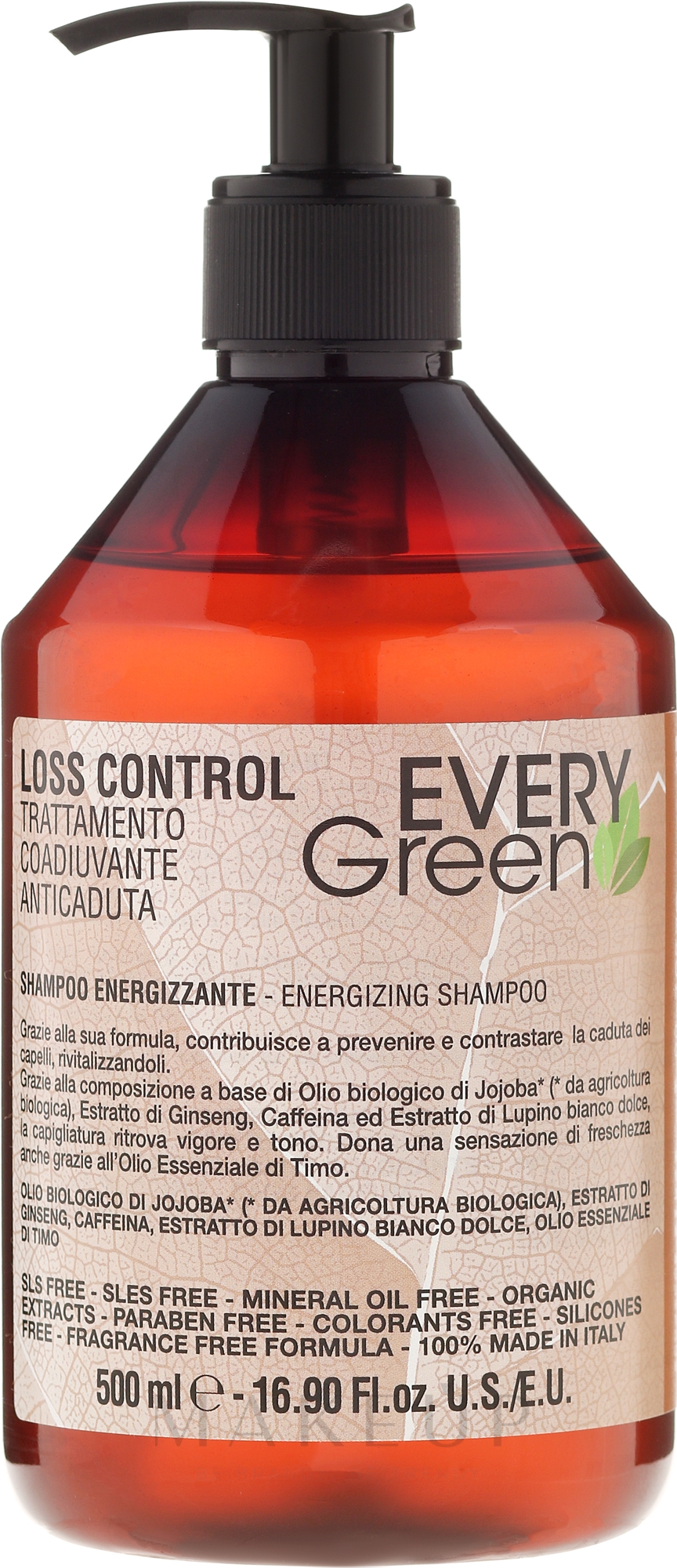 Vitalisierendes Shampoo gegen Haarausfall - EveryGreen Loss Control Energizing Shampoo — Bild 500 ml