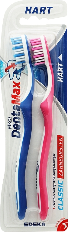 Zahnbürste hart blau /pink - Elkos Dental Classic — Bild N3