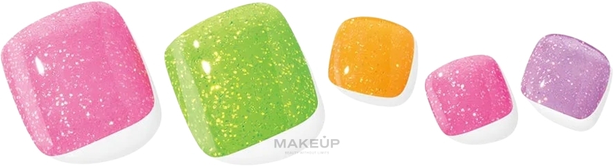 Gel-Nagel Aufkleber-Set für Zehennägel - Ohora Pedicure Semi-cured Gel Nail Strips (30 St.)  — Bild P Ade