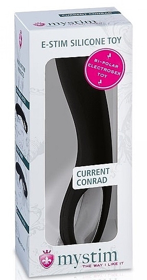 Vibrator mit elektrischer Stimulation schwarz - Mystim Current Conrad E-Stim Dildo Sexy Black — Bild N1