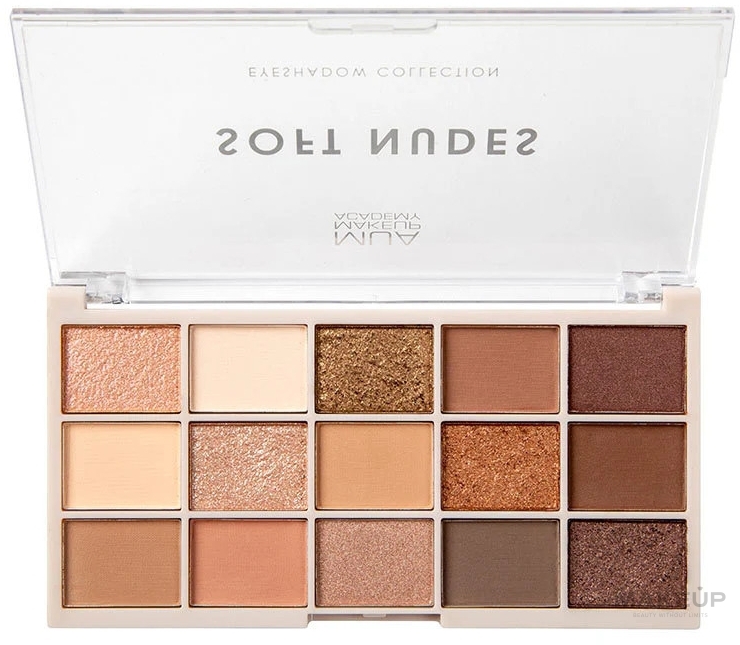 Lidschattenpalette - MUA 15 Shades Eyeshadow Palette	 — Bild Soft Nudes