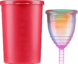 Menstruationstasse Größe S + Desinfektionsbehälter - Yuuki Rainbow Jolly Small 1 — Bild N2
