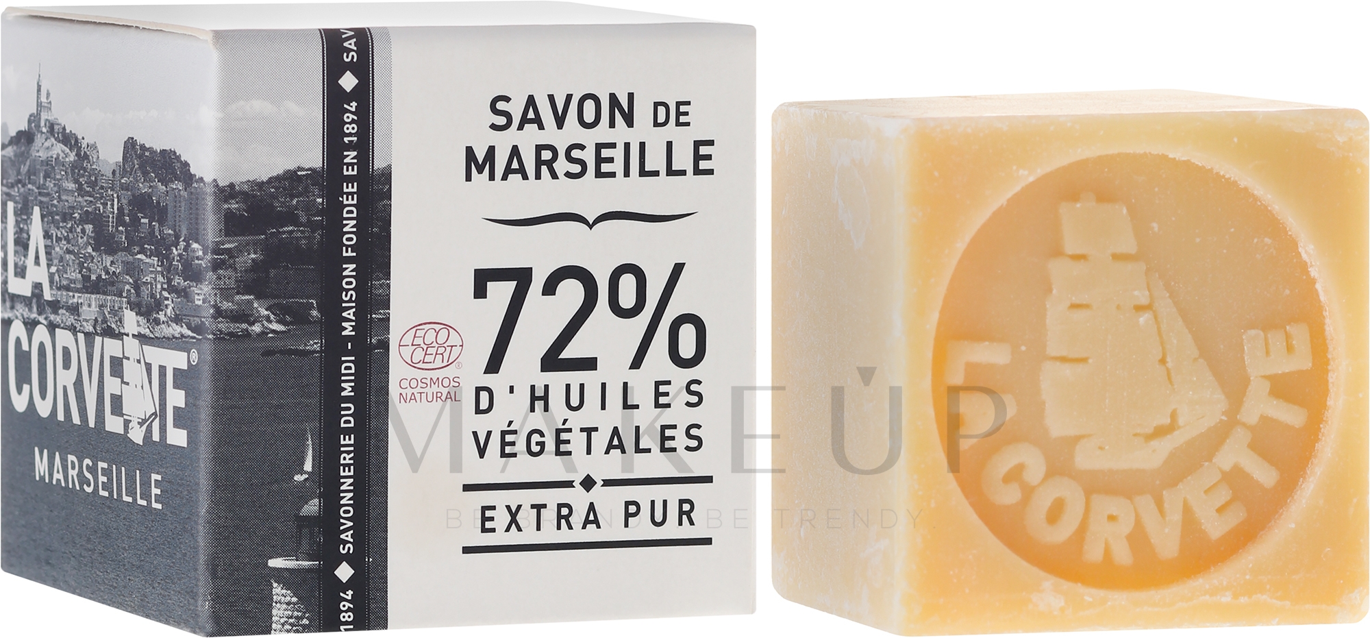 Hypoallergene Naturseife Extra Pur - La Corvette Savon de Marseille Extra Pure Box Cube Soap — Bild 100 g