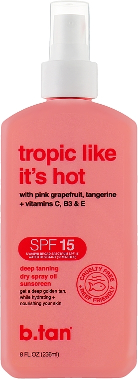 Bräunungsöl mit SPF 15 Tropic Like It's Hot - B.tan Tanning Oil — Bild N1