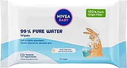Düfte, Parfümerie und Kosmetik Biologisch abbaubare Tücher 57 Sty. - Nivea Baby 99% Pure Water 