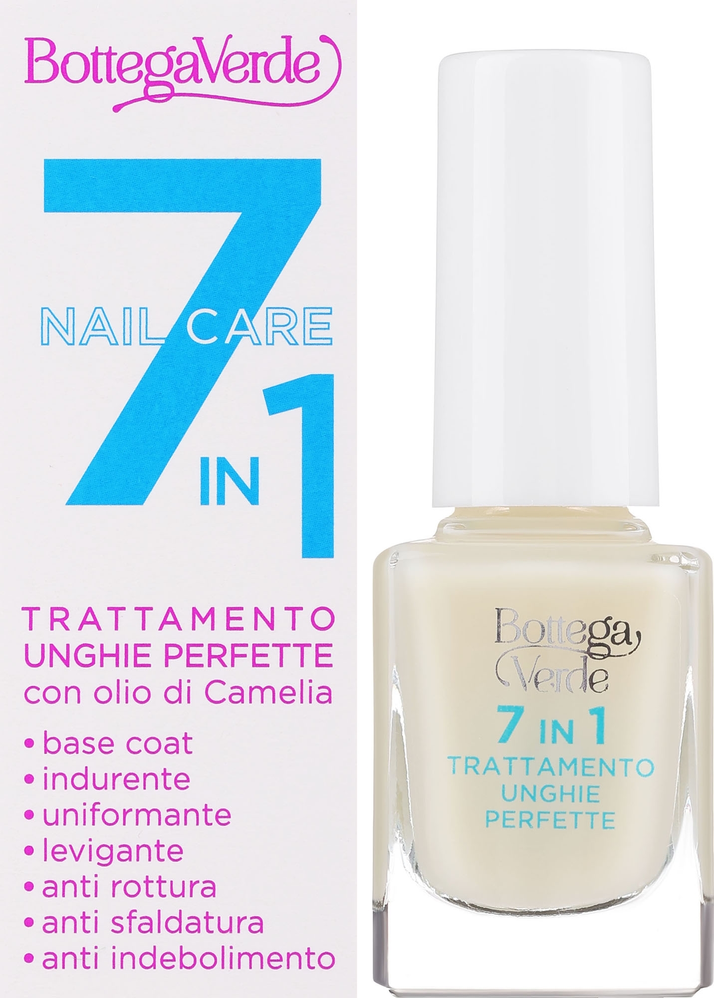 Nagelstärkungsmittel 7-in-1 - Bottega Verde 7-In-1 Treatment For Perfect Nails With Camellia Oil — Bild 10 ml