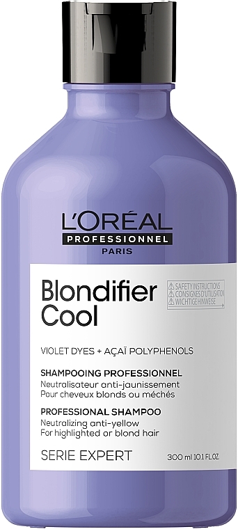 Shampoo für kühle Blondtöne ohne Gelbstich - L'Oreal Professionnel Serie Expert Blondifier Cool Shampoo