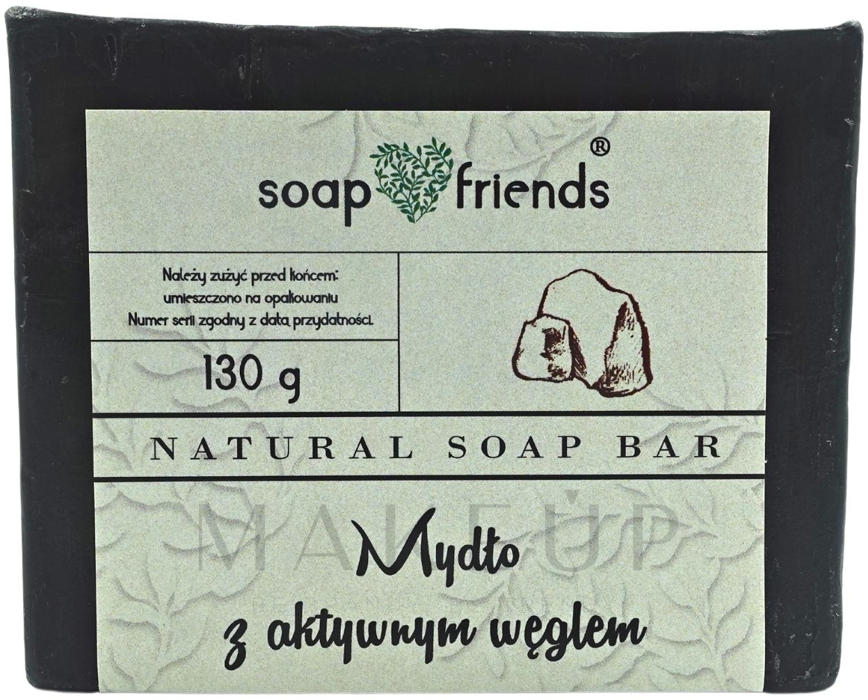 Glycerin-Seife für das Gesicht mit Aktivkohle - Soap&Friends  — Bild 130 g