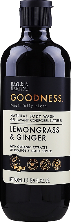 Duschgel Zitronengras & Ingwer - Baylis & Harding Goodness Lemongrass & Ginger Natural Body Wash — Bild N1