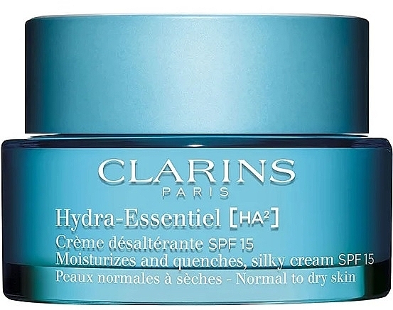 Tagescreme für normale bis trockene Haut SPF 15 - Clarins Hydra-Essentiel [HA?] Moisturizes And Quenches Silky Cream Normal To Dry Skin — Bild N1