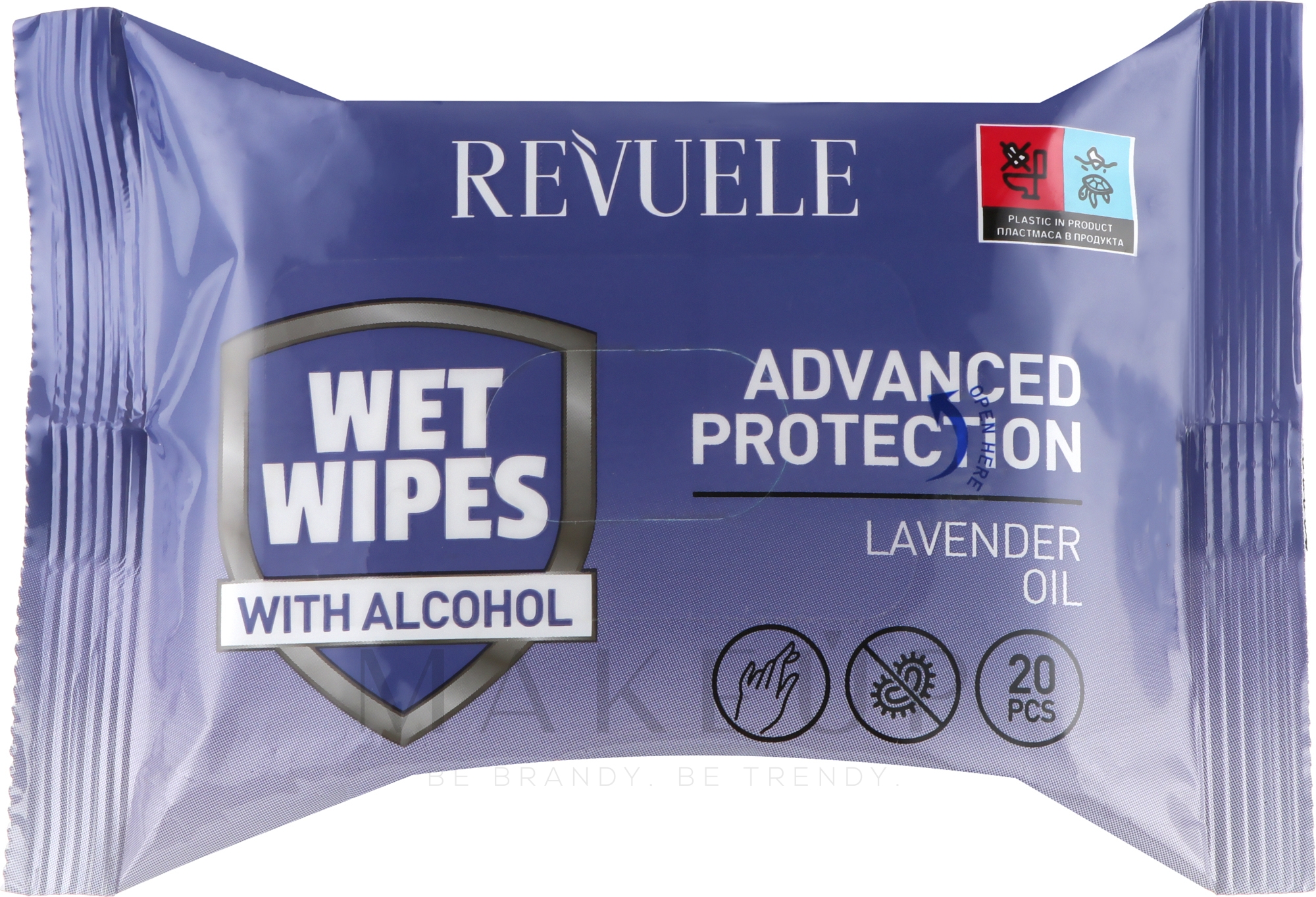 Feuchttücher mit Lavendelöl - Revuele Advanced Protection Wet Wipes Lavender Oil — Bild 20 St.