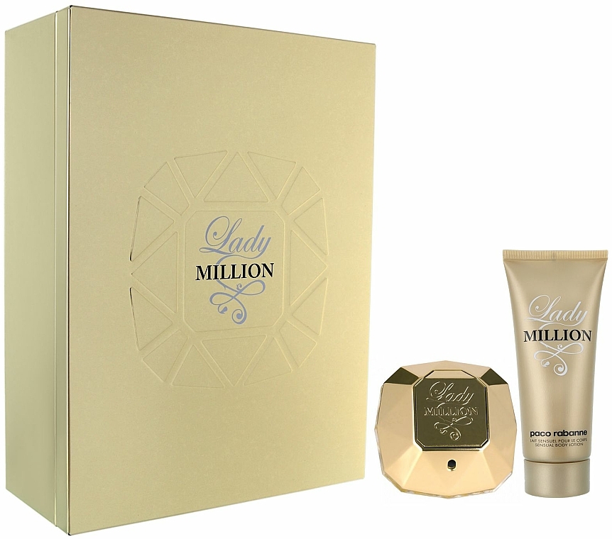 Paco Rabanne Lady Million - Duftset (Eau de Parfum 80ml + Körperlotion 100ml) — Bild N1