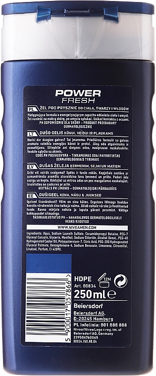 Erfrischende Pflegedusche für Körper,Gesicht und Haar - NIVEA Power Fresh — Bild N5