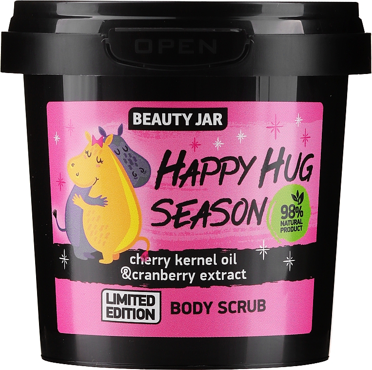 Körperpeeling mit Kirschkernöl und Cranberry-Extrakt - Beauty Jar Happy Hug Season Limited Edition Body Scrub — Bild N1