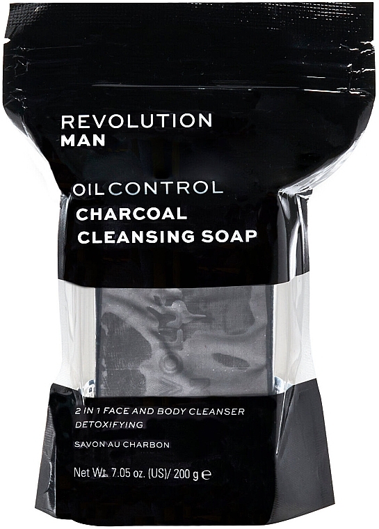 Reinigungsseife mit Aktivkohle für Männer - Revolution Skincare Man Charcoal Cleansing Soap — Bild N1