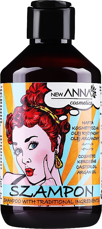 Haarshampoo mit kosmetischem Kerosin, Rizinus- und Arganöl - New Anna Cosmetics Retro Hair Care Shampoo — Bild N1