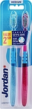 Zahnbürste mittel blau und rosa 2 St. - Jordan Target Teeth Toothbrush — Bild N2