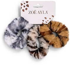 Düfte, Parfümerie und Kosmetik Scrunchie-Haargummis aus Kunstpelz 3 St. - Zoe Ayla Faux Fur Scrunchies