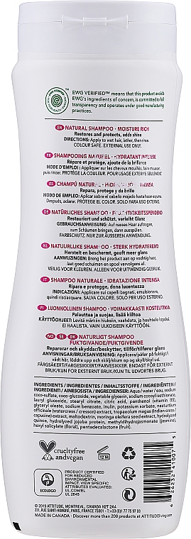 Feuchtigkeitsspendendes Shampoo mit Quinoa und Jojoba - Attitude Super Leaves Shampoo Moisture Rich Quinoa & Jojoba — Bild N2