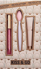 Düfte, Parfümerie und Kosmetik Lippen-Make-up Set - Makeup Revolution Kiss & Go (Lippenöl 2,5ml + Lippenpeeling 8ml + Zubehör 1 St.)