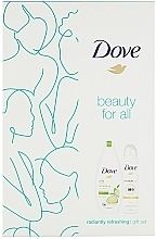 Körperpflegeset - Dove Radiantly Refreshing Gift Set (Deospray Antitranspirant 150ml + Duschgel 250ml) — Bild N1