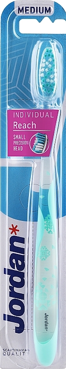 Zahnbürste mittel Minze mit Schneeflocken - Jordan Individual Medium Reach Toothbrush  — Bild N1