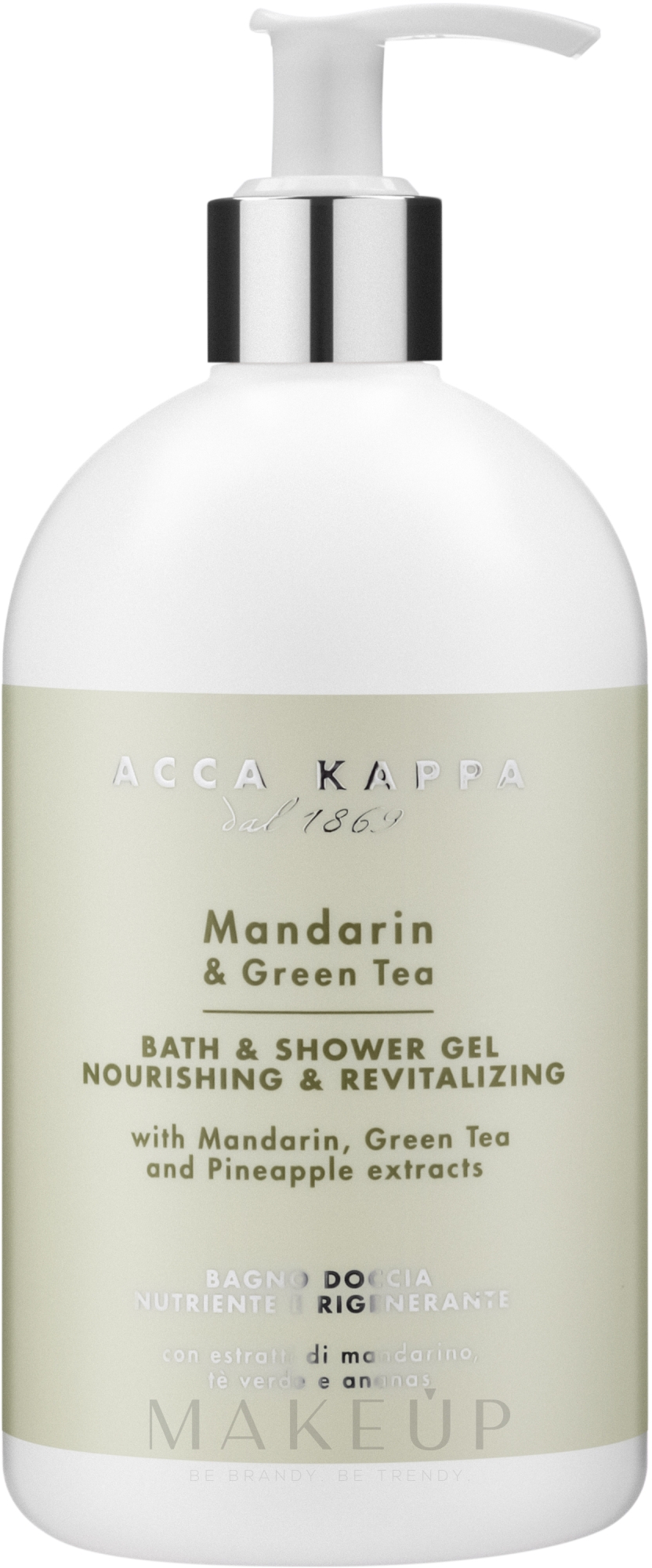 Acca Kappa Mandarin & Green Tea Douche Gel - Pflegendes Bade- und Duschgel mit Mandarinen- und Grüntee-Extrakten — Bild 500 ml