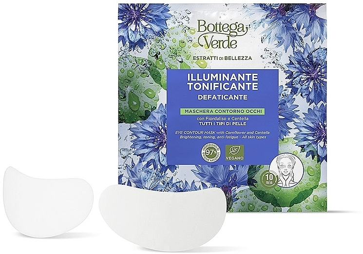 Augenmaske Kornblume und Centella - Bottega Verde Beauty Extracts Cornflower & Centella Eye Contour Mask — Bild N1