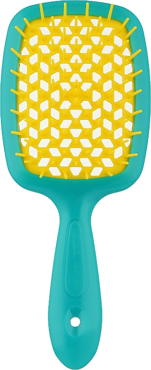 Haarbürste türkis mit gelb - Janeke Superbrush — Bild N1