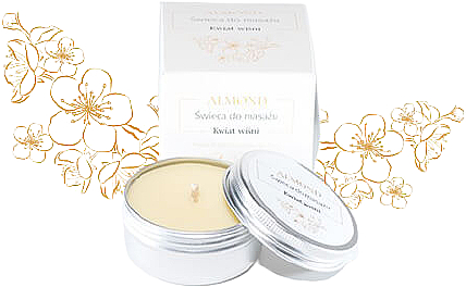 Massagekerze Kirschblüte - Almond Cosmetics Cherry Blossom Massage Candle — Bild N1