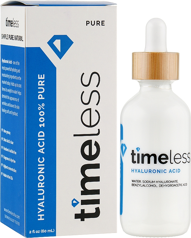 Feuchtigkeitsspendendes Anti-Aging-Gesichtsserum - Timeless Skin Care Hyaluronic Acid Pure — Bild N2