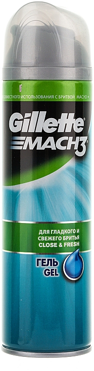 Erfrischendes Rasiergel - Gillette Mach3 Close and Fresh Shave Gel for Men — Bild N1