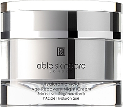 Feuchtigkeitsspendende Nachtcreme - Able Skincare Hyaluronic Acid Age Recovery Night Cream — Bild N1